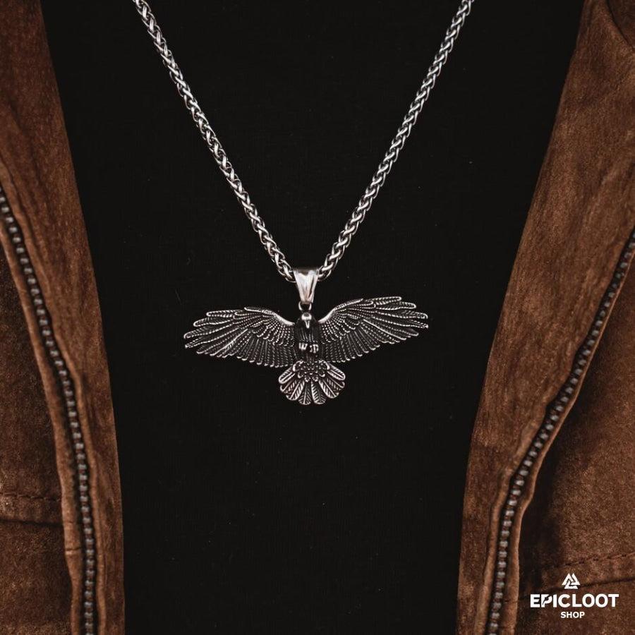 Odin's Raven Pendant Necklace