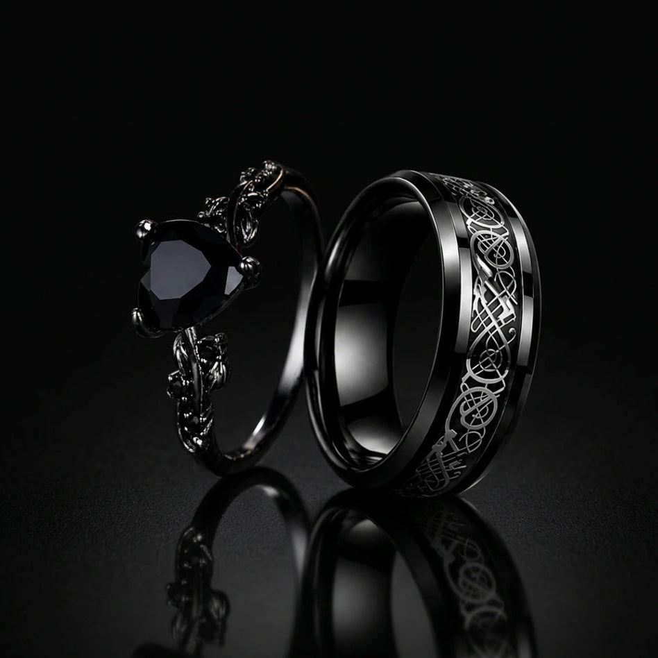 Shadow Vow Couples Rings
