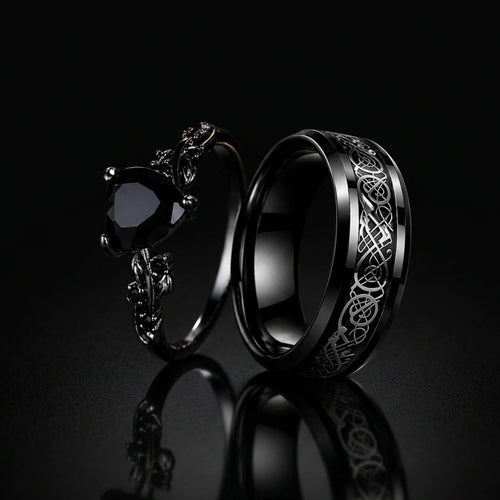 Shadow Vow Couples Rings