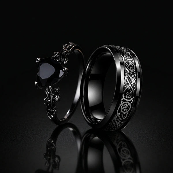 Shadow Vow Couples Rings