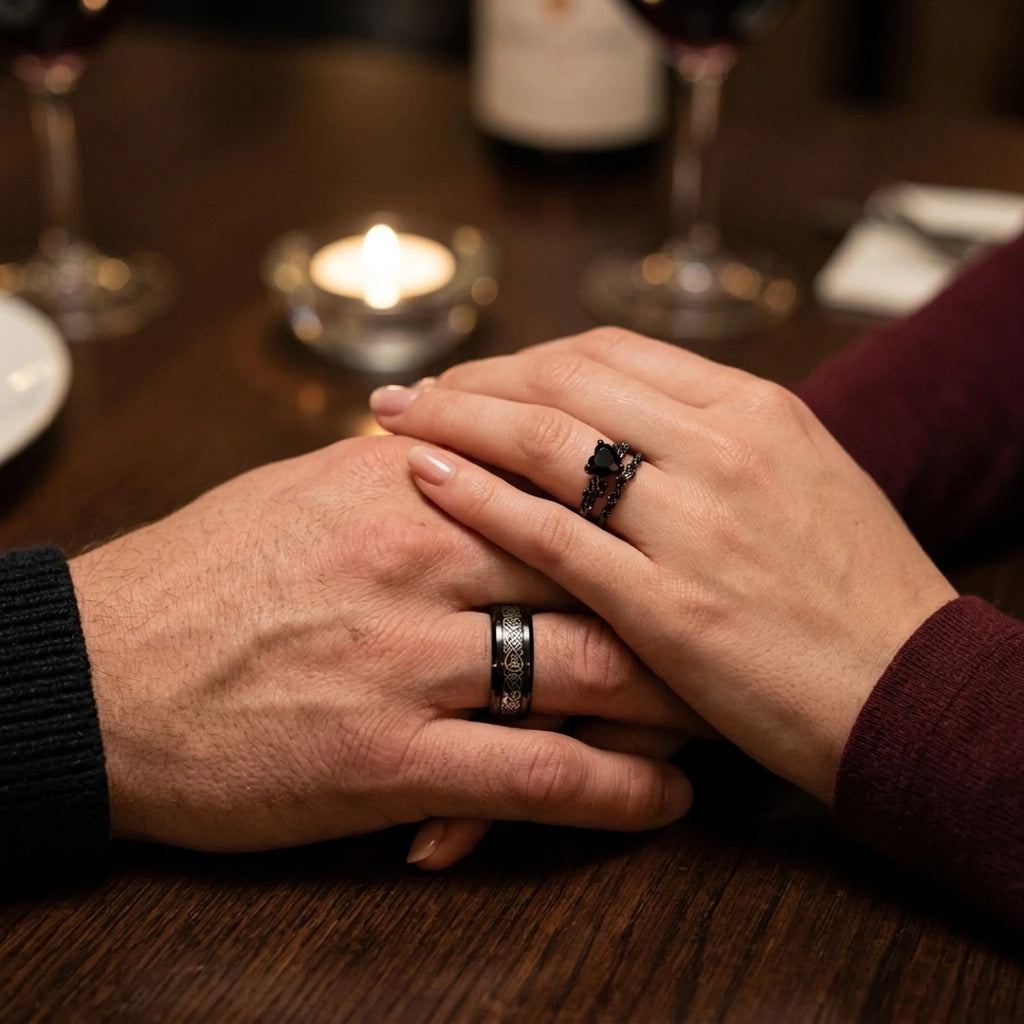 Shadow Vow Couples Rings
