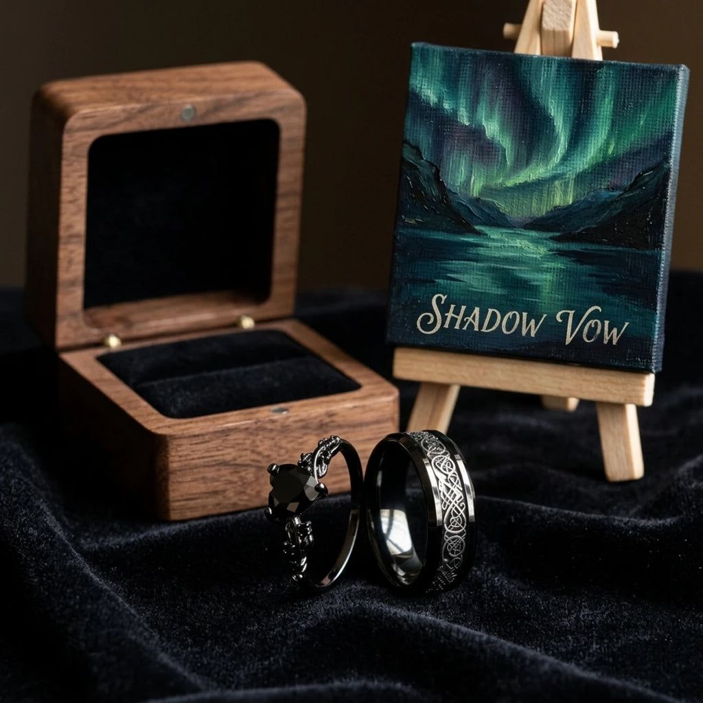 Shadow Vow Couples Rings