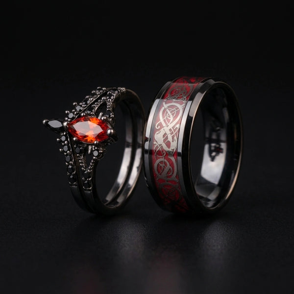 Shadow Vow Couples Rings