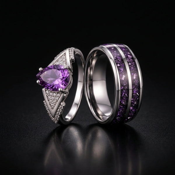 Violet Dream Couples Rings