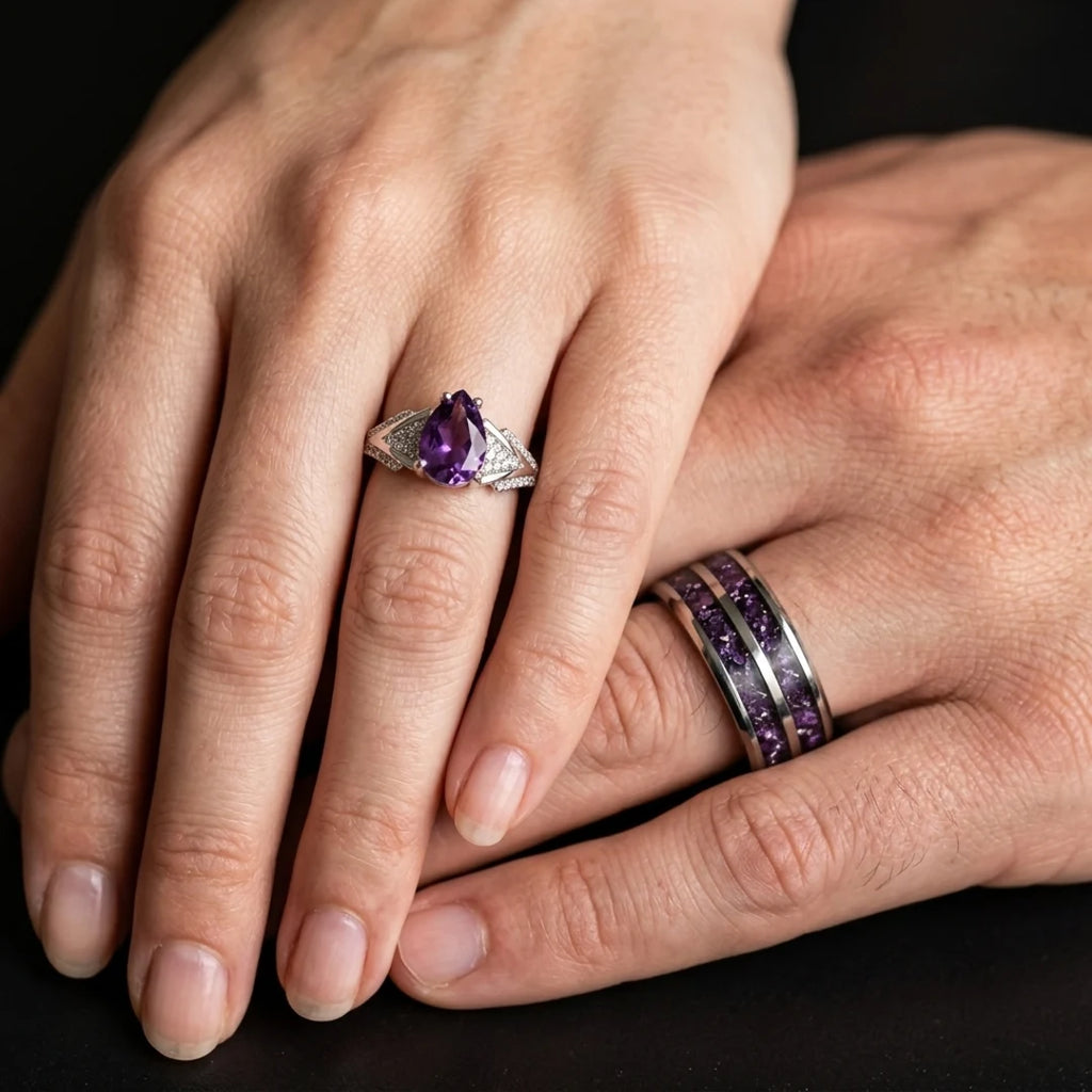 Violet Dream Couples Rings