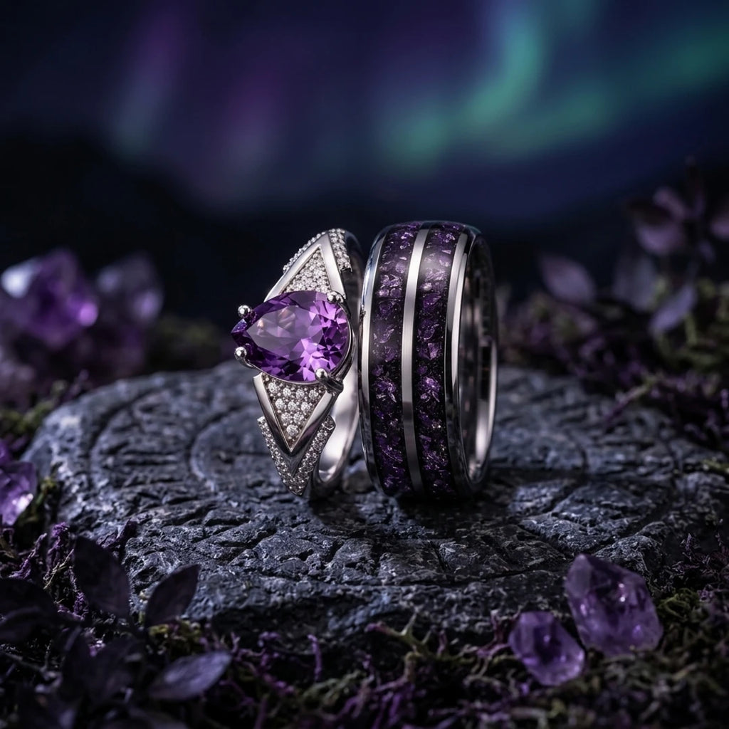 Violet Dream Couples Rings