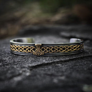 Bracciale Vichingo Martello di Thor Argento-Oro