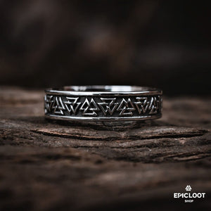 Nordic Ring Valknut Symbol
