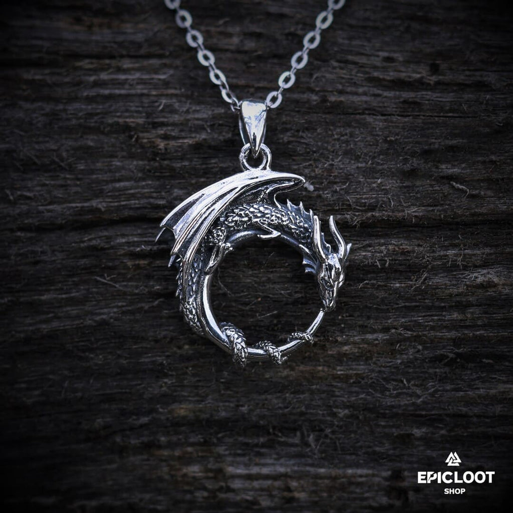 The Guardian Dragon 925 Sterling Silver Necklace