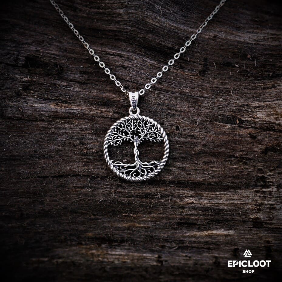 925 Silver Yggdrasil Tree of Life Pendant Necklace