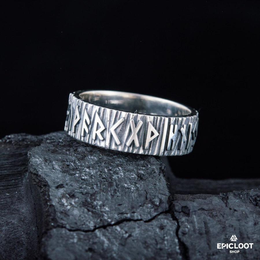 925 silver Elder Futhark Runes Ring