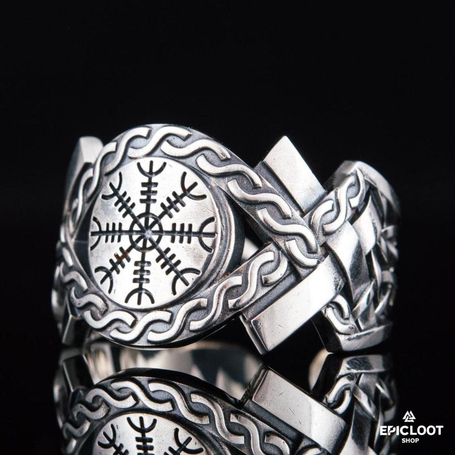 925 silver Helm of Awe Symbol Norse Style