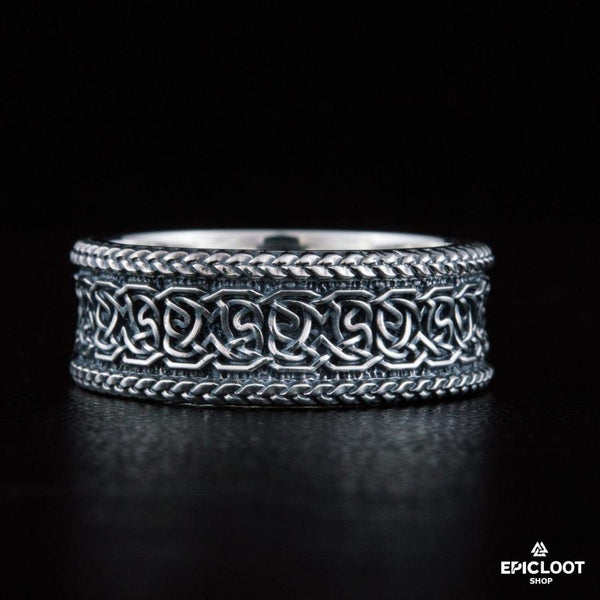 Anello Norreno con Ornamento in Argento 925