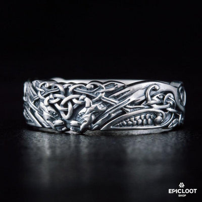925 silver Norse Ornament Ring