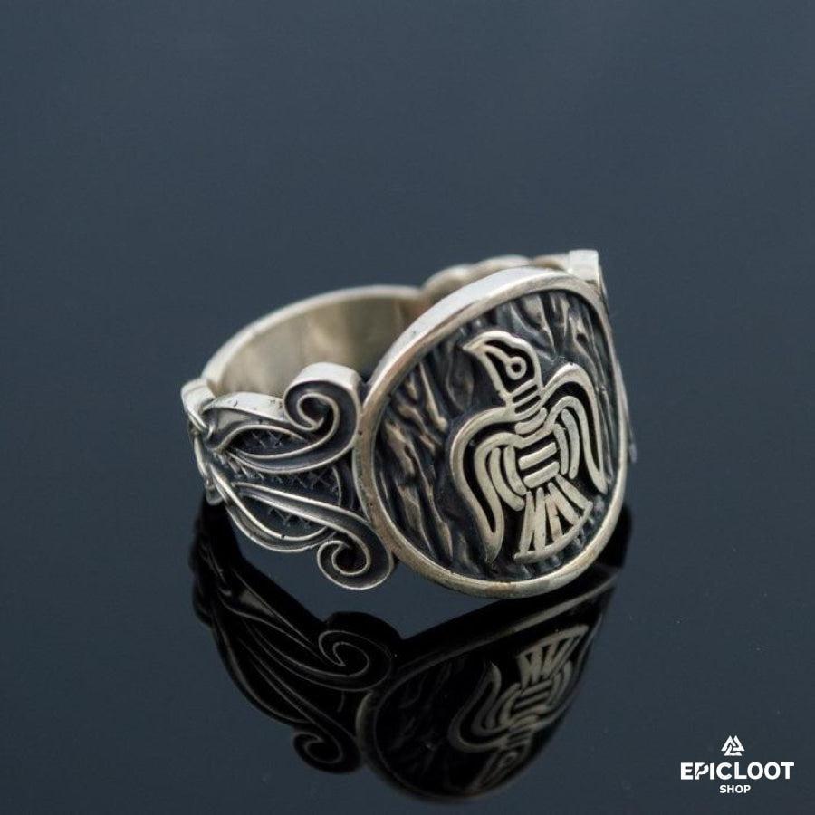 925 silver Odin's Raven Nordic Ring
