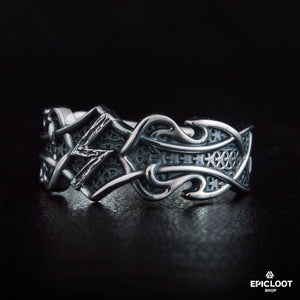 925 silver Ring with Sowelu Rune
