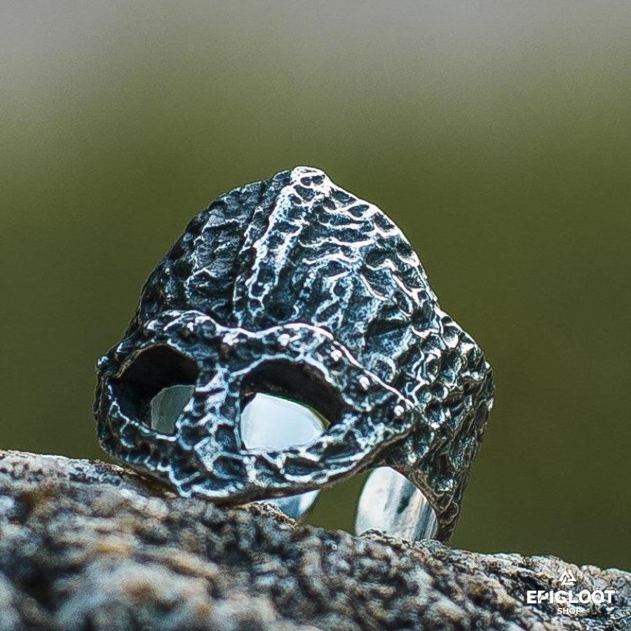 925 silver Ruined Spangenhelm Helmet Ring