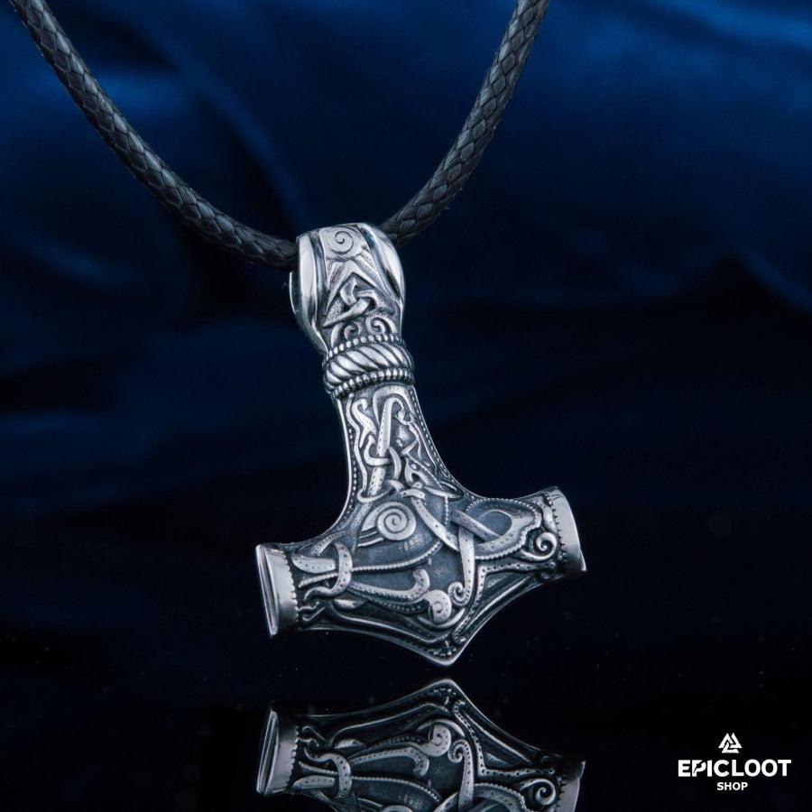 925 Silver Thor's Hammer Mjolnir Pendant