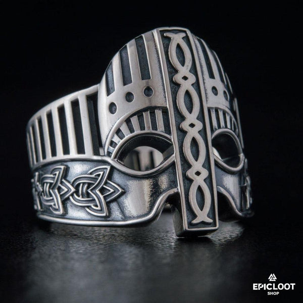 Elmo Spangenhelm Vichingo in Argento 925, Stile Norreno