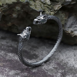 Bracciale Vichingo con i Lupi Geri e Freki