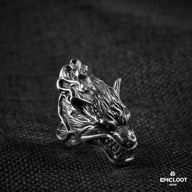 Fenrir Wolf 925 Silver Ring
