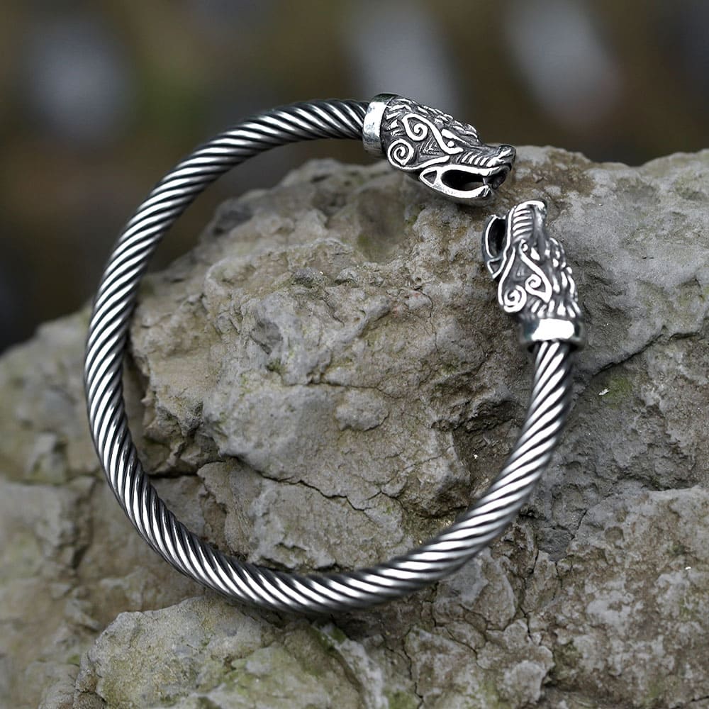 Naav - rock, metal, pohanství obchod - Huginn and Muninn, Viking Bracelet,  bronze - Drakkaria - Bracelets - Jewellery