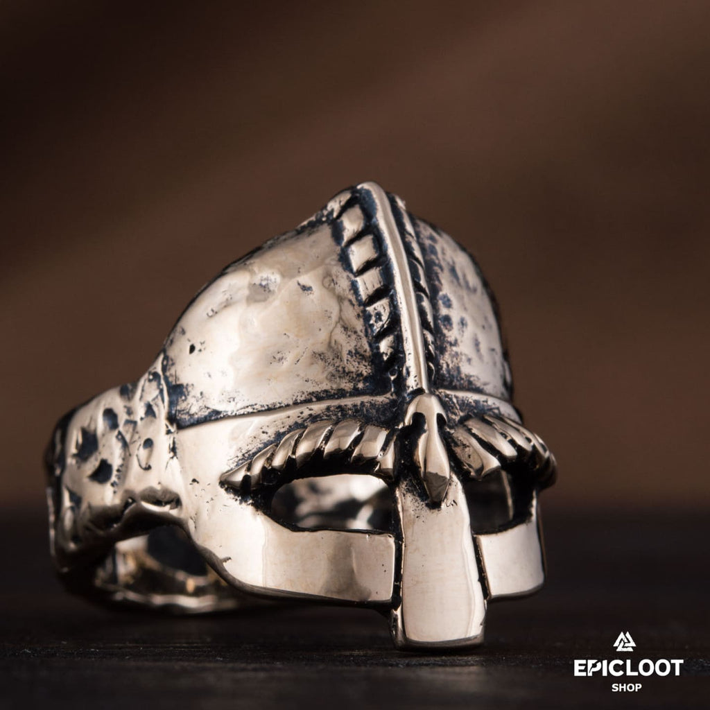 Viking Helmet Bronze Viking Ring