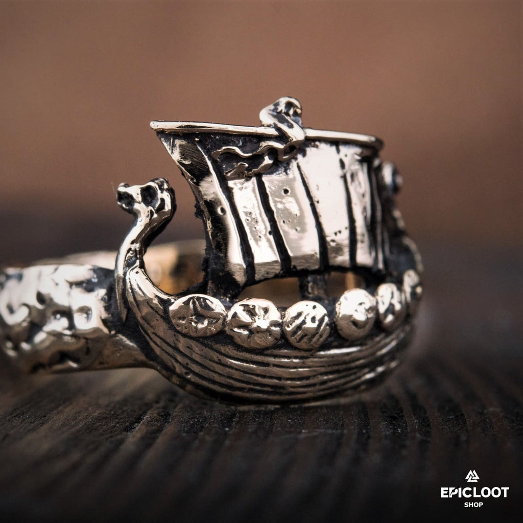 Viking Drakkar Ring Bronze Ring