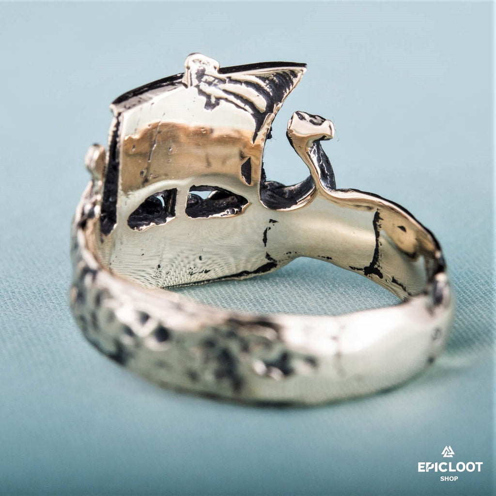 Viking Drakkar Ring Bronze Ring