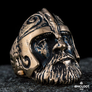 Vikingský prsten Bronzový skandinávský prsten