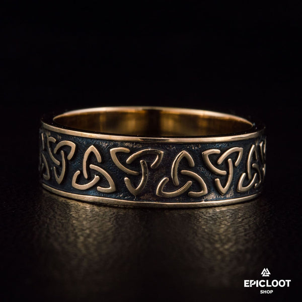 Triquetra-Symbol Bronze-Wikinger-Ring