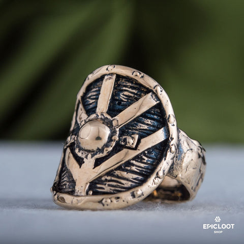 Viking Shield Bronze Ring