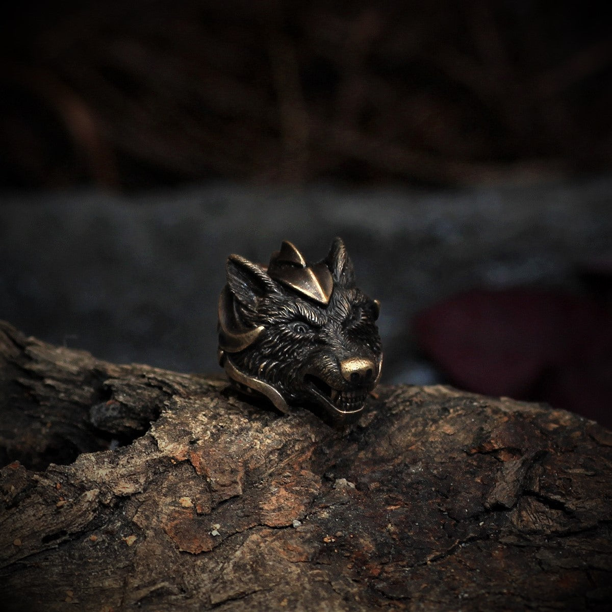 Viking Wolf Beads - 3pcs Beard Beads featuring loyal wolf design