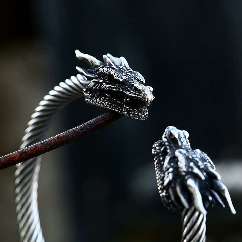 Double Dragon Heads Bracelet