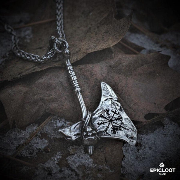 Antique Style Viking Axe - Viking Necklace - Authentic Design View | Epic Loot Shop