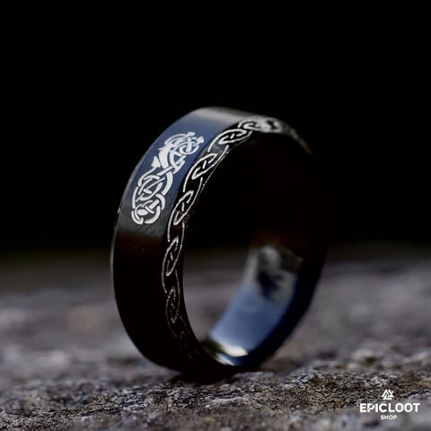 Decorative Dragon Viking Ring