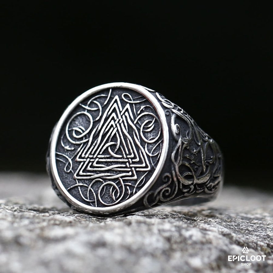 Decorative Valknut Viking Ring
