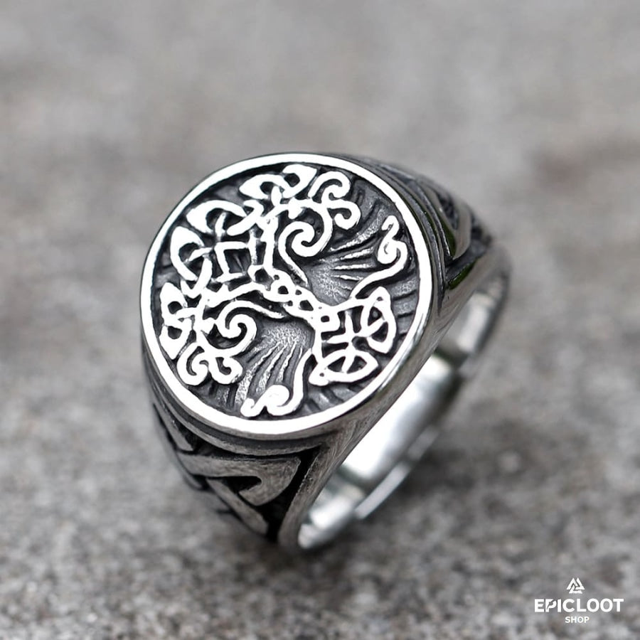 Decorative Yggdrasil Viking Ring