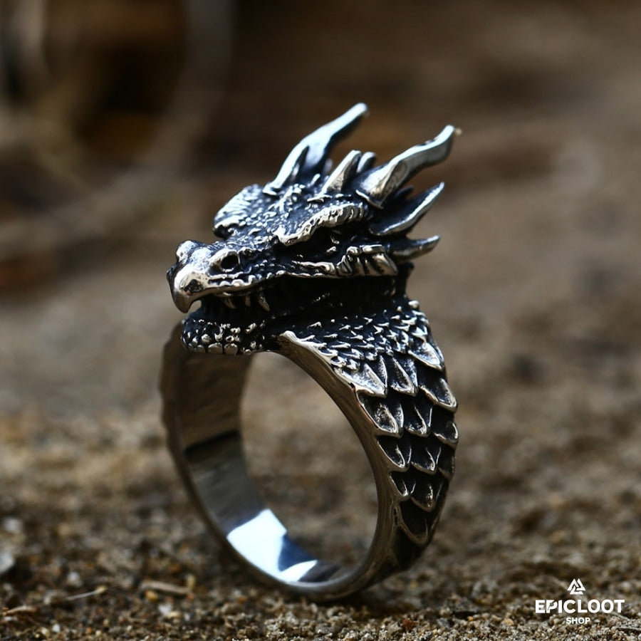 Celtic Dragon Signet Ring – Sunro Raven