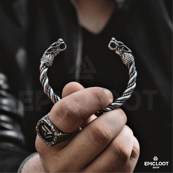 Dragon Viking Bracelet - Viking Bracelet - Detailed View | Epic Loot Shop