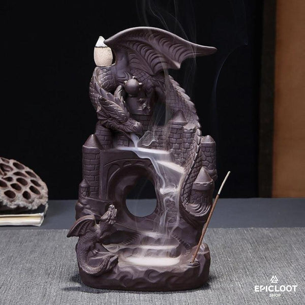 Bruciatore di Incenso a Cascata a Forma di Drago