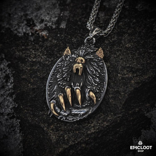 Fenrir Wolf Pendant Neckalce