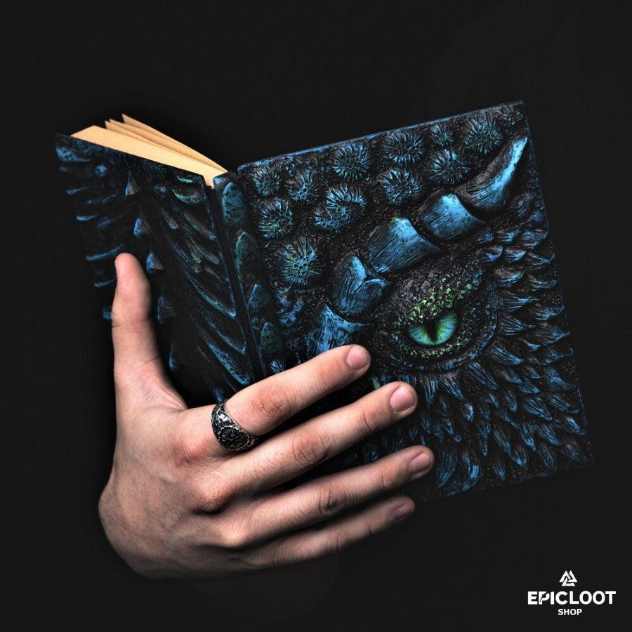 Glorious 3D Dragon Journal Book - Hand Painted