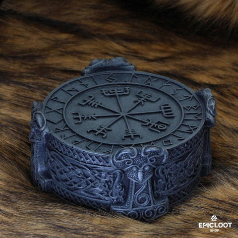 Handmade Runic Compass Trinket Box