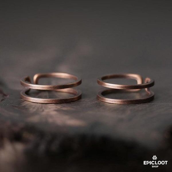 Handmade Solid Copper Vintage Style Ring - Norse Women's Ring | Epic Loot Shop