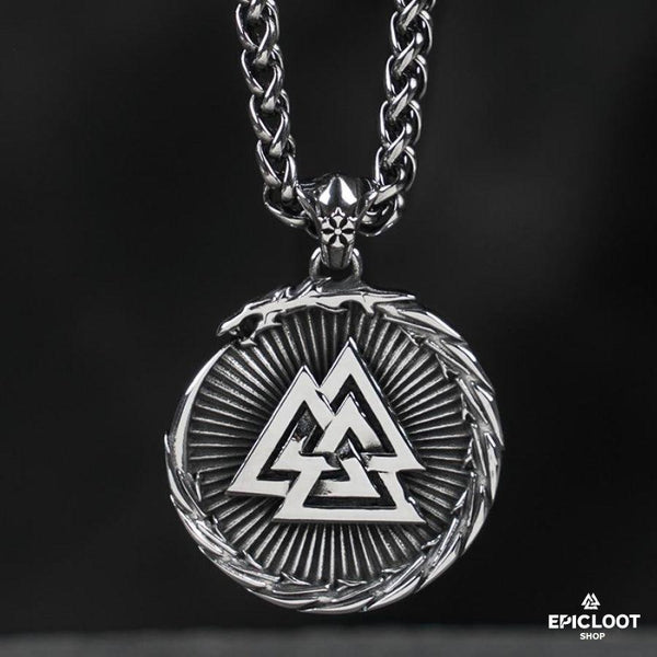 Jormungandr Drago Valknut Collana