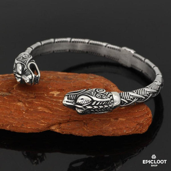 Bracciale Scandinavo con Drago Norreno