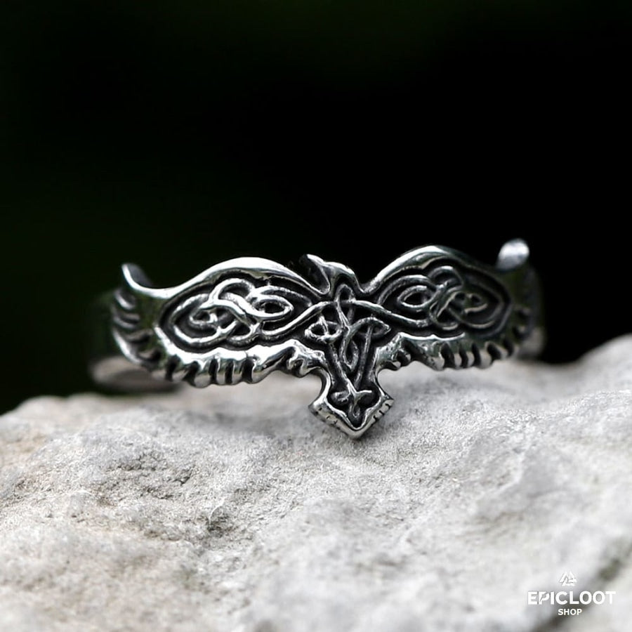 Norse Raven Viking Ring