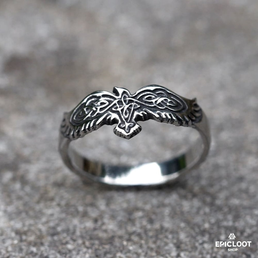 Norse Raven Viking Ring