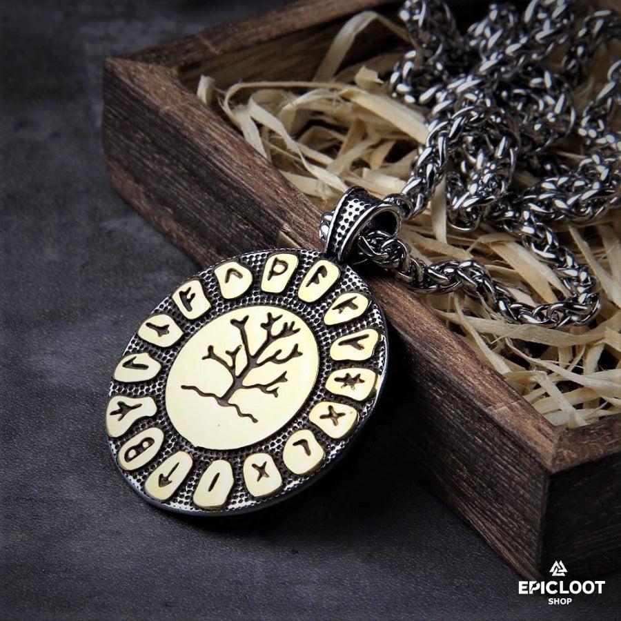Runic Yggdrasil Tree Necklace